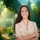 Aperturee - Secret Colorful Greenery Garden Flower Arch Backdrop